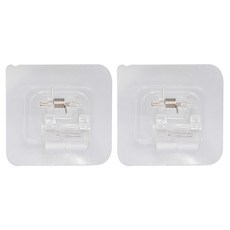 BEER BEAR 皮久熊 夾呦伸縮掛桿夾片 5.7 x 5.7 x 4cm 2個, 透明色, 4組