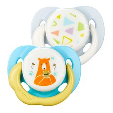 Combi 康貝 Day系列安撫奶嘴 Set 2入, 8~18個月, 蒼藍熊 + 幾何藍, 1組