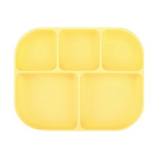 Dailylike Bonbon 幼兒矽膠吸盤餐盤, 餐盤, 05 檸檬黃, 1個