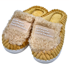 U-mop 男款絨毛拖鞋 45°加強防滑 柔軟保暖不掉毛, 40-41, 薑黃