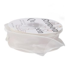 GILGRI 包裝網紗緞帶, 06 乳白色, 1捲, 9m