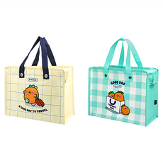 Pinkfoot 4000 紅蘿蔔帆布購物袋 兩件組, 1組, 黃色+薄荷綠