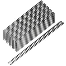 Queensense Charming不鏽鋼筷, 銀色, 筷子 50雙, 1套