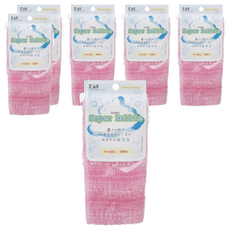 KAI 貝印 極細纖維浴洗巾 041LA0511, 粉色, 6條, 1入