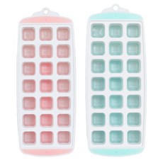 新單顆取按壓式附蓋製冰盒 21格款, 顏色隨機, 2個