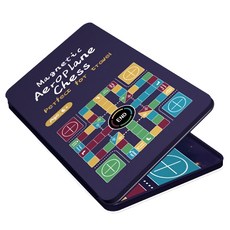 YouRPUZZLE 鐵盒桌遊-飛行棋G2486, 磁性飛行棋，兒童益智桌遊，親子互動遊戲, 遊戲特定色盤, 1入