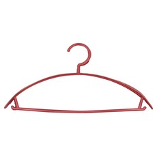 收納王妃 弧形防滑無痕衣架 10入, 紅色, 1組