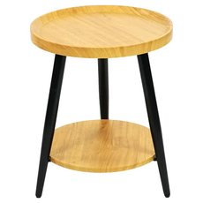 FAmILyLIFE 生活 木冶山居 Carmel雙層圓形茶几 WO-004-WO 直徑40 x 48.5cm 3.3kg, 白橡木