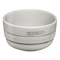 Staub 圓形陶瓷餐碗 手工精湛 歐式風格設計, 松露白, 1個