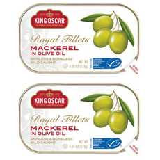 KING OSCAR 橄欖油漬鯖魚 - 挪威百年經典皇家品牌, 115g, 2罐
