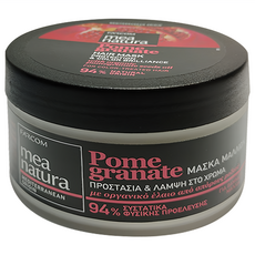 Mea Natura 紅石榴彈力護色髮膜, 歐盟DIO有機成份認證, 100%希臘原裝進口, 敏弱頭皮適用, 染髮髮質適用, 250ml, 1罐