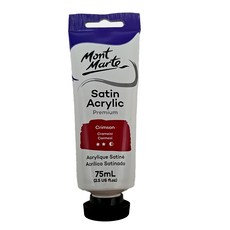蒙瑪特 75ml 深紅緞面壓克力顏料 色彩鮮明易混合, 1色, 1條