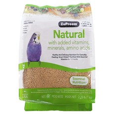 ZuPreem 路比爾 天然小型鸚鵡飼料 添加維生素、礦物質、氨基酸, 2.25lb, 1包