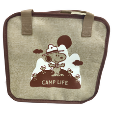 PEANUTS 史努比 野營趣大容量手提保溫袋, 沙褐