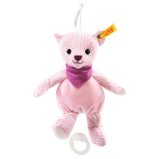 Steiff 金耳釦泰迪熊 嬰幼兒音樂鈴 R-Teddyb. Maedchen rosa Spieluhr 寶寶安撫玩具, R-Teddyb. Maedchen rosa Spieluhr 泰迪熊, 1個