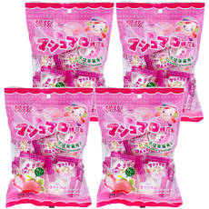 Biskotto 夾心棉花糖 草莓風味 愛炫棉花糖, 80g, 4袋