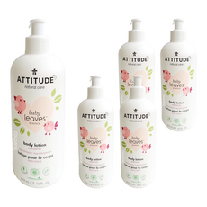 ATTITUDE 艾特優 嬰幼兒身體乳, 無香味, 473ml, 5個