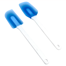 FOX RUN 矽膠刮杓刮刀 2件組，耐熱354度C，適合手洗清潔, 藍色, 1組