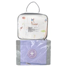 vanibaby 母嬰生活 機洗機烘 頂級純棉 嬰兒床中床豪華9件組 溫馨小鹿, 溫馨小鹿 旅行袋顏色隨機