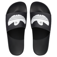 adidas 愛迪達 男女款 SHMOOFOIL SLIDE 運動拖鞋 FY6849, 黑色 + 白色, 28.5cm