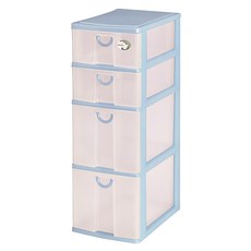 DOLEDO 二大二小桌上置物盒, 藍色, 1個