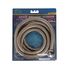 Elephant Waters 沐象 ST雙扣 沐浴軟管 不鏽鋼包層 堅固耐用, 240cm, 銀色