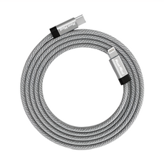 Magtame Type-C-Type-C 240W 磁性快收納充電傳輸線 圓線款, 1m, 銀色, 1條