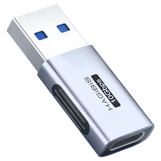 HAGiBiS 海備思 鋁合金轉接頭, USB公轉Type-C母, 10Gbps 傳輸, USB3.2 Gen2, TUA03, 1個