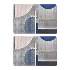 軟式珪藻土踏墊 吸水科技布表層 Q彈柔軟 方便清洗, 40 x 60cm, 幾何圓