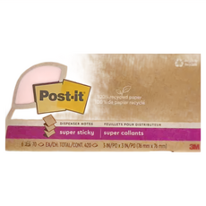 3M Post-it 利貼 狠黏 環保抽取式便條紙 76 x 76mm, 粉嫩色系, 420張, 1盒