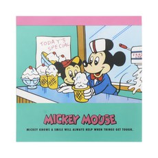 RETRO FRIENDS 迪士尼 復刻版方形便條紙 冰淇淋, 1入, 1入