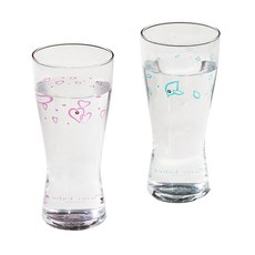 TOMI GLASS 富哨子 變色水鑽啤酒杯 遇見幸福對杯 施華洛世奇Swarovski水晶 日本原裝禮盒, 6.9 x 6.9 x 14.9cm, 1組