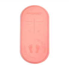 AD-ROCKET 靜音減震加厚訓練跳繩墊 加長加寬pro款 61x140cm 環保TPE材質 防水設計, 8mm, 粉色, 1個