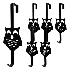 生活屋 門板單勾 金屬鐵線門後掛勾, 貓頭鷹, 6個