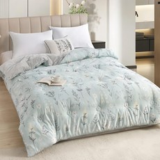 Betrise 貝翠絲 石墨烯蓄熱抗菌天絲親膚絨可水洗暖冬被 升級加厚款 180x210cm, 雙人, 春芬花香