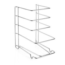 Bella Cuisine 全不鏽鋼平底鍋廚房整理架, 1個, 4層, 單色