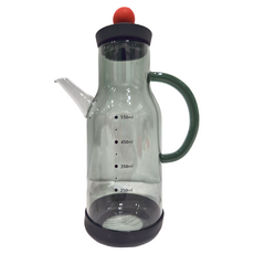 SHIMOYAMA 新版黑灰色大官人高硼矽玻璃油壺 易碎品 KM 專利 小貨, 550ml, 1個