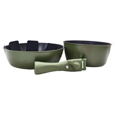 鍋寶 百變魔法可拆式不沾鍋組 20cm深湯鍋 26cm深煎鍋, 橄欖綠, 1組