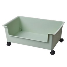 HOUDER 帶輪書本收納盒 大號, 綠色, 1個