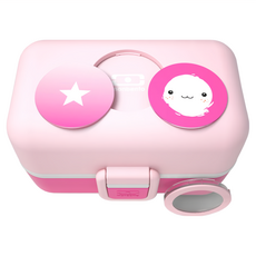 monbento 兒童百寶便當盒, 16*9.2*10.4cm, 0.8L, 荔枝色, 1個