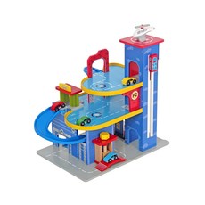 mentari 多功能迴旋立體停車場, 增強邏輯思維生活運用, 無毒無害, 49.6 x 34.5 x 49.5cm, 藍色, 1組