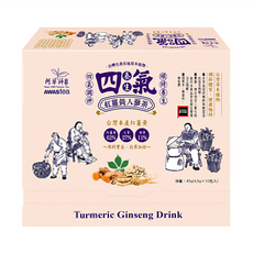 AWAStea 阿華師 紅薑黃人蔘茶, 4.5g, 10包, 1盒