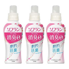 LION 獅王 Soflan 消臭衣物柔軟精 全新改良, 510ml, 3瓶