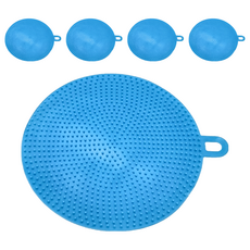 萬用矽膠清潔刷, 藍色, 5個