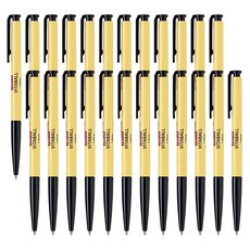 Lineplus VITABALL 原子筆 黑色 1.0mm, 24個, 黃色