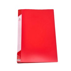 SUANDER 雙德文具 PP主色板資料簿 B4 40入, 紅色, 1本