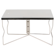 RED SNOW 萬用便攜小置物架 附收納袋, 輕巧耐用, 露營置物好幫手, 1層, 1組, 銀色 + 黑色