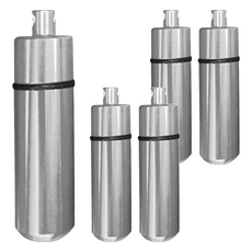 感恩使者 隨身緊急備用藥瓶 藥丸項鍊, 鋁合金/鈦/不鏽鋼, 5.2x1.38cm, 藍/黑/銀色, 5個