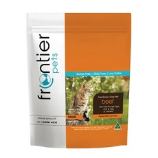 frontier pets 悅緻原凍 全貓齡 低敏原肉貓凍乾貓量, 草飼牛肉, 900g, 1包