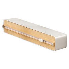 ANTIAN 磁吸式可壁掛保鮮膜切割器 木紋 節省空間 安全切割保鮮膜 輕鬆保存食材, 1個